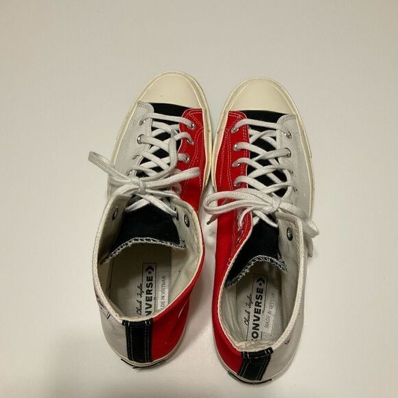 Converse Chuck ‘Logo Play’ White Rush Blue Hi Tops. Awesome! Unisex M 11.5, W9.5 - Picture 8 of 16